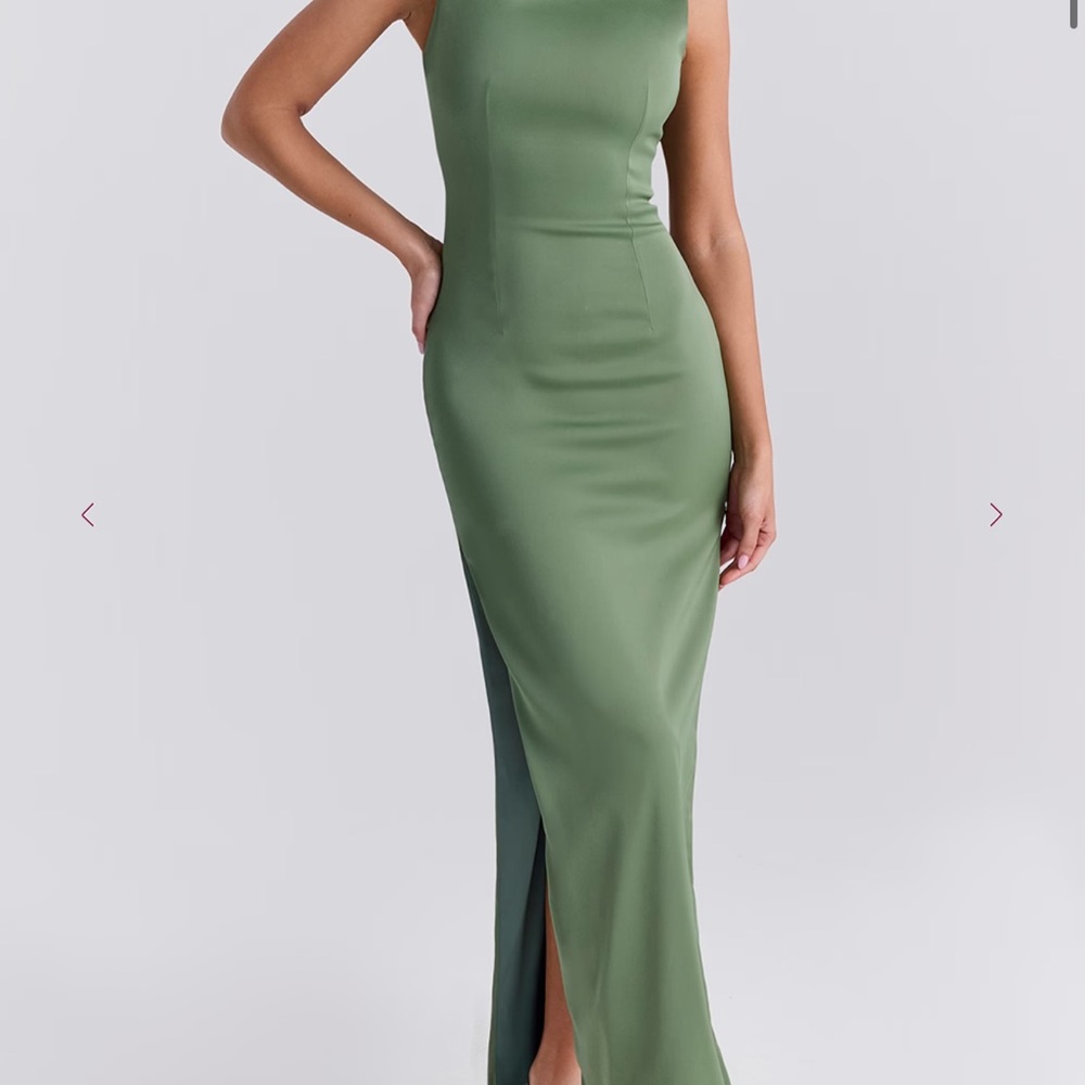 House of CB Olive Green Maxi Dress - Picture 4 of 13